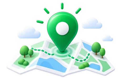 A pin on a map