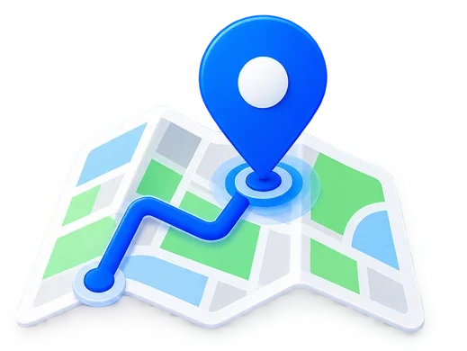 A route on a map