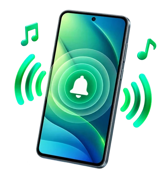 A phone ringing loudly